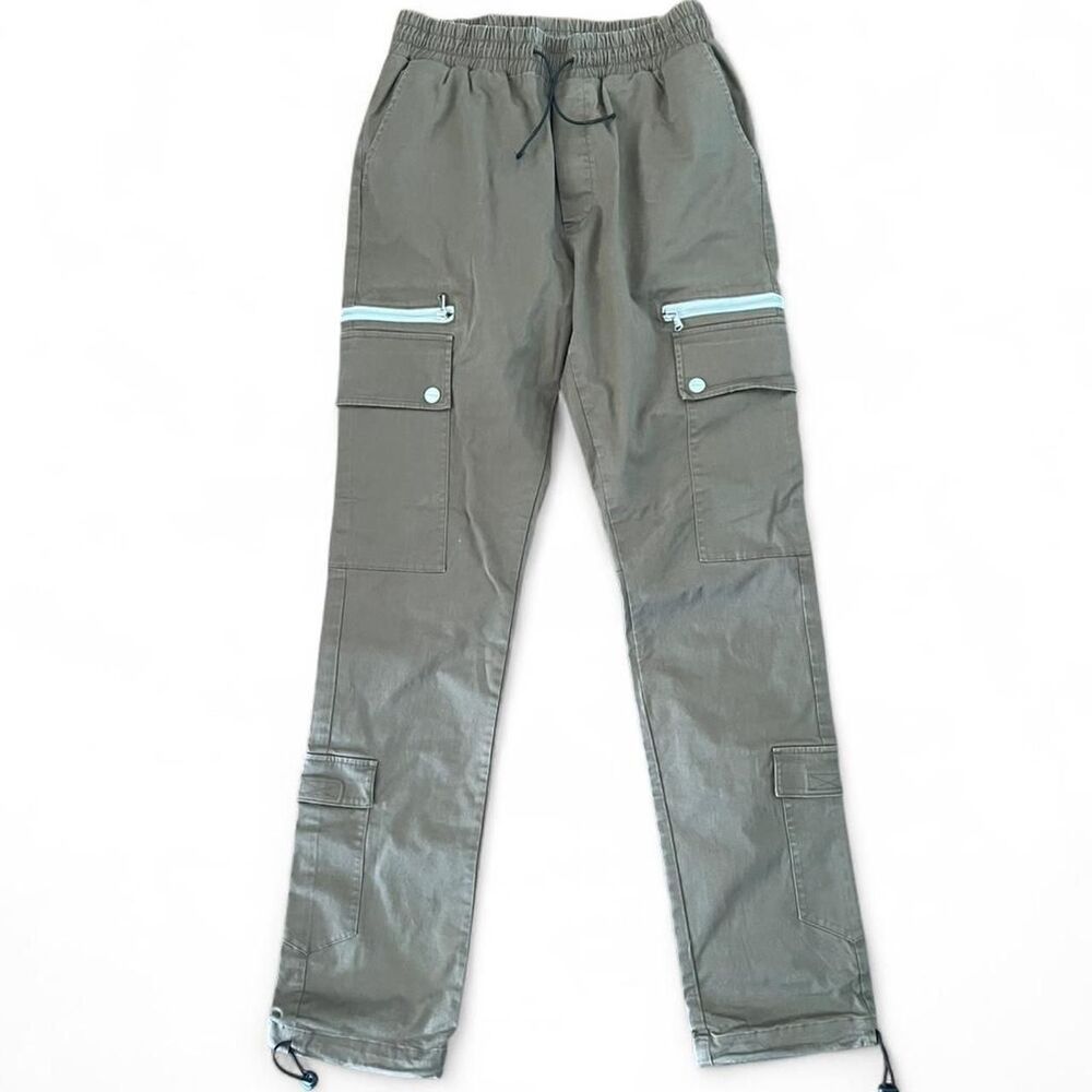 Club Paradise Resort Cargo Pants Men’s Size M Brown Utility Zipper Pants